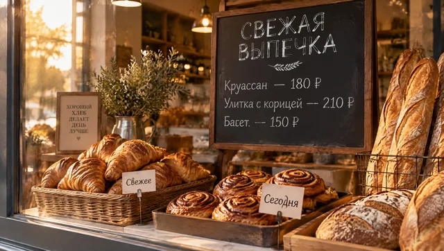 Витрина пекарни