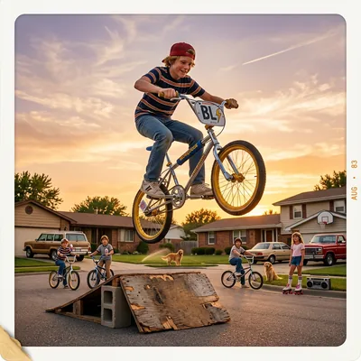 1983 BMX на закате, пригород