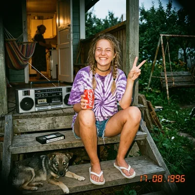 1996 одноразовая камера на даче